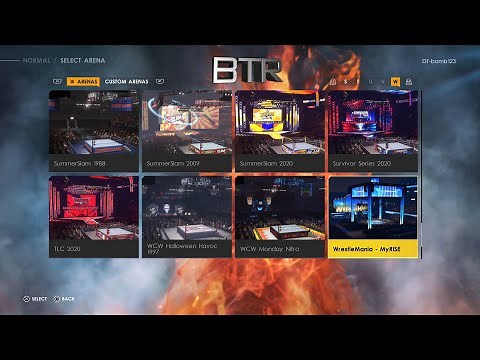 WWE 2K22 All Arenas and Backstage Areas Including DLC Select Screen