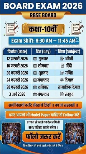 class 10th board exam time table #class10th#timetable#boardexam #shorts