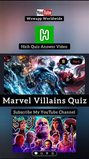 Entertainment Quiz | The Ultimate Marvel Villains Quiz | Can You Defeat Thanos, Loki, and Ultron?