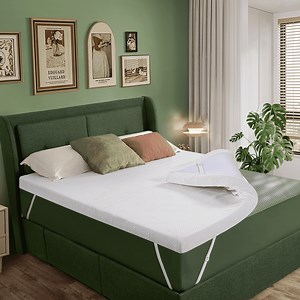 Sailvan Twin XL Mattress Topper, 3 Inch Cooling Memory Foam Mattress Topper Twin XL Size, With Washable Bamboo Fiber Cover, For College Dorm, Home, Gel Infused, Anti-slip & Breathable