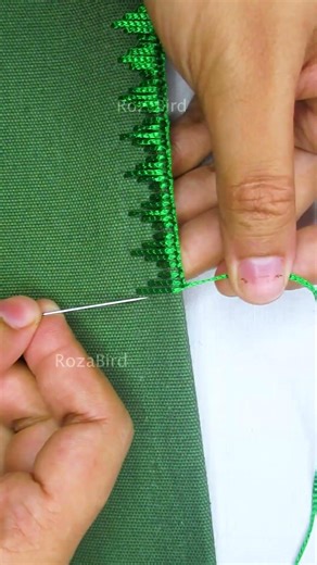 🔥Simple but Cute Border Lace Embroidery for Dress!🪡💣 #shorts