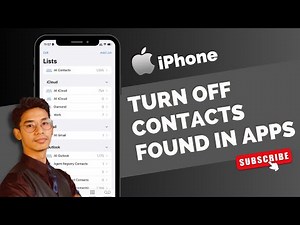 Turn OFF Contacts Found in Apps on iPhone !