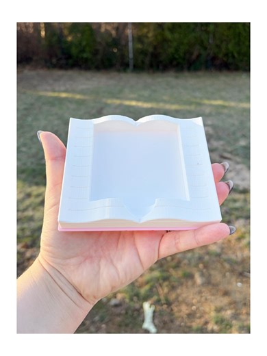Open Book Sticky Note Holder – 3D Printed Book Desk Organizer – Literary Office Decor – Cute Post-it Note Holder – Gift for Book Lovers & Re - Etsy