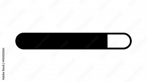 Simple Horizontal Long Progress Bar Animation, Filling from Left to Right with Rounded Cap Style. Minimalistic Loading Indicator. 4K Motion Graphics.