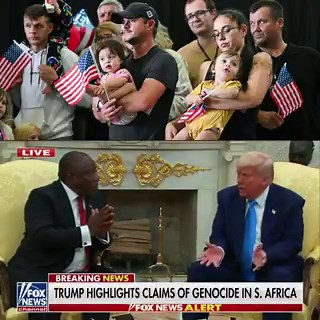 🚨 BREAKING: Nearly 100% PERCENT of the refugees America has taken in recently have been from South Africa, as white farmers face genocide and land seizureAWESOME!Of the 4,499 refugees since Oct. 2025, only 3 were from Afghanistan.Trump said it perfectly: "You do allow them to take land...then when they take the land, they kill the white farmer! And when they kill the white farmer, nothing happens to them!"47 is sticking up for what's right! 🇺🇸THESE people assimilate. They're real refugees, an