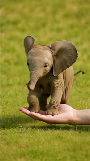 Holding a Whole World in My Hand 🐘🌎 #elephant #cute #funny #animals#shorts
