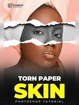 I Created a Torn Paper Skin Effect in Photoshop