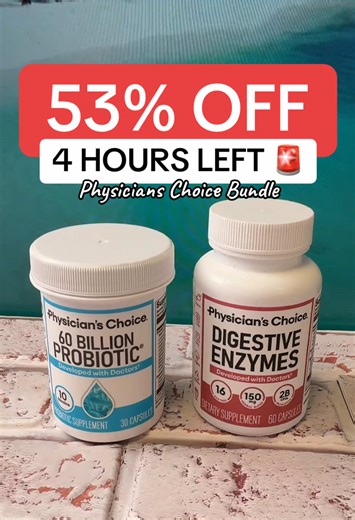 Honestly didn’t expect this combo to be this solid. The Physician’s Choice Probiotic Digestive Enzymes bundle is one of those things you don’t think about until your stomach starts acting brand new in a bad way. You’ve got the 60 Billion CFU probiotic with 10 strains for daily gut balance, bloating support, and overall digestion help. Then you pair it with the digestive enzymes that help break down food so you’re not sitting there feeling heavy after meals. This is the kind of bundle people grab