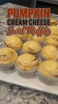Pumpkin Cream Cheese Swirl Muffins 🎃