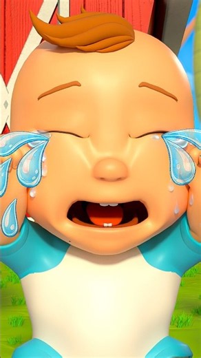 Don’t Cry Baby the Farm Animals are Here! Kindergarten Nursery Rhymes #shorts