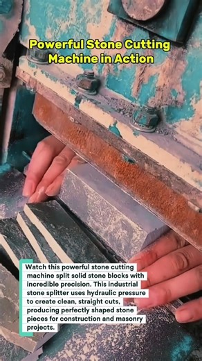Powerful Stone Cutting Machine in Action | Satisfying Precision Stone Splitting