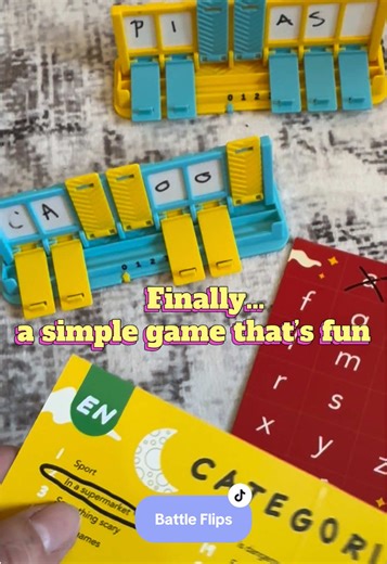 Need a game kids actually LOVE? 👀 BattleFlips is a fast, easy word game for kids & families 🧠✨ (Battleships 🤝 Hangman… but way more fun 😄) Guess letters, find the word… but watch out — it can reveal yours too 😳 Super simple to learn, crazy fun to play 😂 Perfect for kids, parents & quick games anytime 🎉 Tap to shop 🛒 #KidsGames #FamilyFun #EasyGames #WordGame #GameNightUK