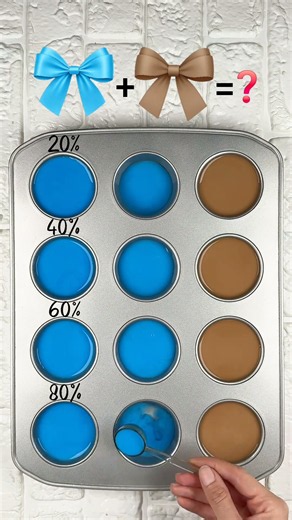 Blue Meets Brown: 4 Beautiful Color Mixes#colormixing #satisfying #colorconcept #colormix #relaxing