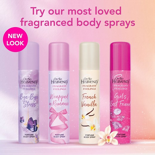 Try our beautifully fragranced Oh So Heavenly Body Sprays, these body sprays will leave you smelling irresistible! Find your scent at Clicks online or in-store at selected Clicks stores nationwide. Be sure to look out for our new look, with the same most loved fragrances! *Customer Favourite Brand as voted by Clicks customers in South Africa | Oh So Heavenly