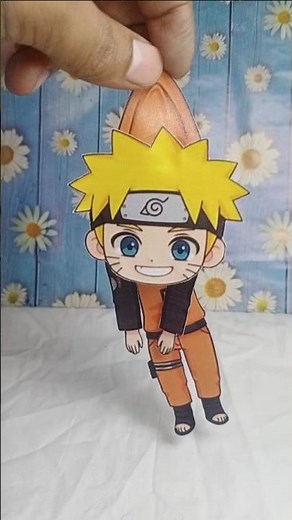 DIY Naruto Uzumaki Paper Puppet ✨ Easy Anime Craft Tutorial #Shorts #movingtoy #puppet