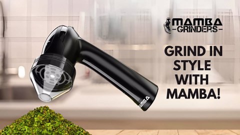 Mamba Grinders Electric Spice Grinder for the Kitchen. Easy to Use USB Rechargeable Grinder, 2g Black