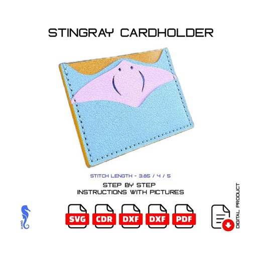 DIY Stingray Cardholder (pattern & Instructions) - Etsy Canada