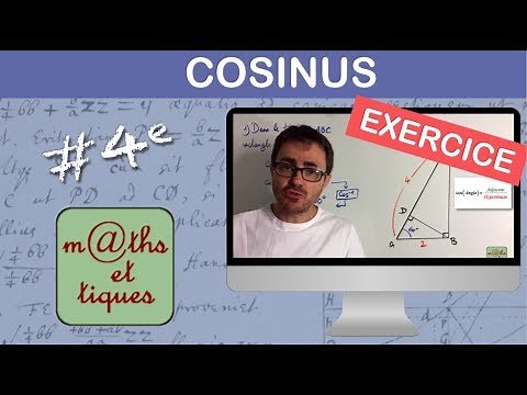 EXERCISE: Calculate an angle or a length using the cosine - Fourth grade
