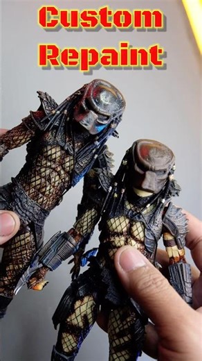 Custom repaint neca predator2#ครูมวลชวนรีวิว #repaint #predator #neca