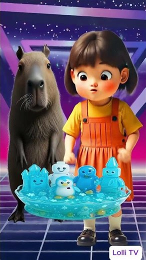 Capybara Eats Penguin Gummies!