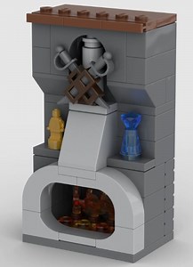 LEGO MOC-158709 Lego Fireplace (Castle 2023)