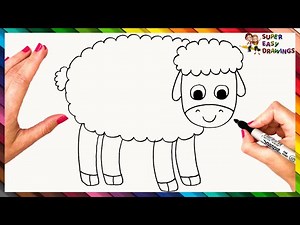 How To Draw A Sheep Step By Step 🐑 Sheep Drawing Easy