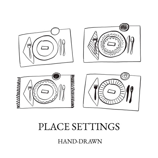 Place Settings Drawing, Hand-drawn Place Setting Line Art PNG, Invitations, Menus, & Printables - Etsy Canada
