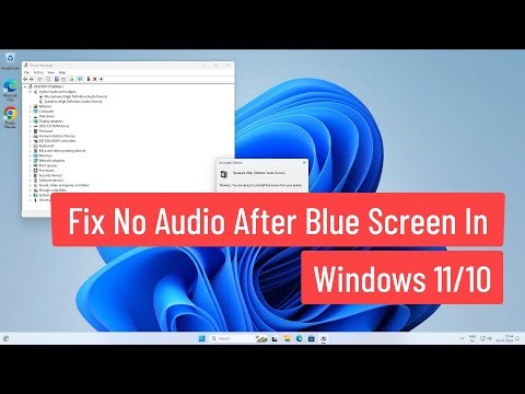 Fix No Audio After Blue Screen In Windows 11/10