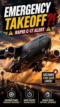 C-17 Globemaster III Executes High-Speed Alert Takeoff
