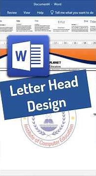 Professional Letterhead Design in MS Word 🖥️📄