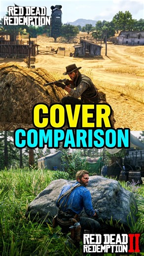 Comparison - Taking cover in RDR #reddeadredemption2 #reddeadredemption