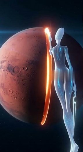 ASMR: Alien Slices Mars in Half with One Strike 🔪🌌 | Ultra Realistic Space Relaxation in 8K