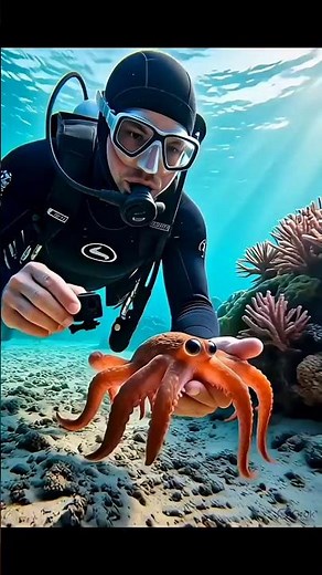 Octopus Camera Shows the Hidden World of the Ocean 🐙 | Underwater Adventurepov #underwtr