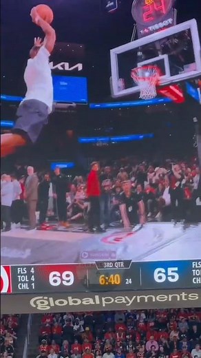 😱🔥 DC Young Fly & Boosie Go CRAZY at Hawks Playoffs Trampoline Dunk Vibes?! #shorts