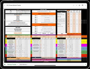 FXC Fitness Workout Tracker Google Spreadsheet | Health & Fitness Planner - Etsy