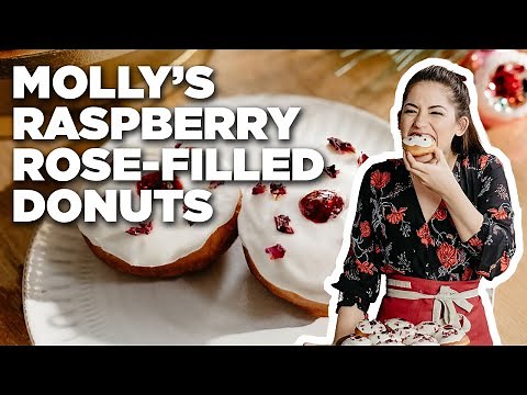 Molly Yeh's Raspberry Rose-Filled Donuts | Girl Meets Farm | Food Network