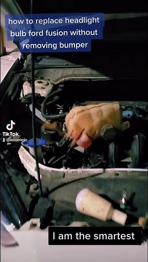 how to replace headlight bulb ford fusion without tanking out all the bumper