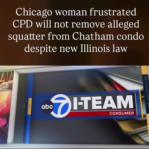 CPD Refuses to Enforce New Squatter Removal Law ... Woman frustrated CPD will not remove alleged squatter from Chatham condo despite new Illinois law Alleged squatter reportedly pointed gun at homeowner, refuses to leave By Samantha Chatman WLS Friday, January 9, 2026 6:20PM CHICAGO (WLS) -- There is confusion over Illinois' new squatter law, after it went into effect last week. It allows law enforcement to remove squatters from someone's home, treating them as trespassers instead of tenants. Bu
