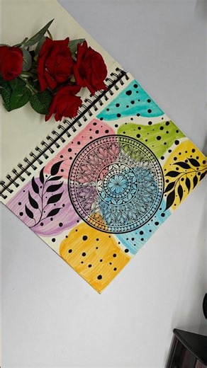 Colorful Mandala Art | Easy Mandala Drawing for Beginners |Relaxing Art Therapy #easy #tutorial #art