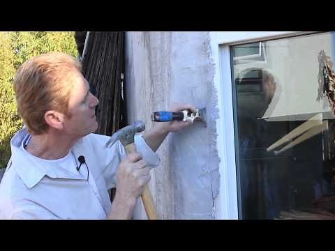 How to clean stucco off window frames