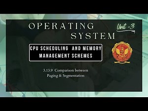 3.13.9 Comparison between Paging & Segmentation | CS405 |