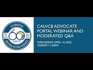 Advocate Portal Webinar- April 16, 2025