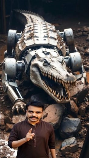 Giant Robotic Crocodile 😱 | This AI Machine Looks TOO Real! #shortvideo