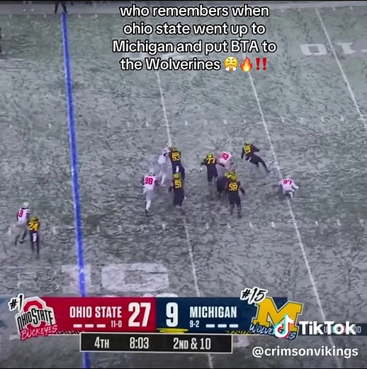 Ohio State Buckeyes Vs Michigan Wolverines 2025 College Football Season😤🔥 #ohiostatebuckeyes #michiganwolverinesfootball #collegefootball #_flockvikings #CapCut