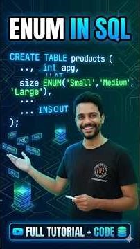 ENUM Data Type in SQL ll #coding #programography .