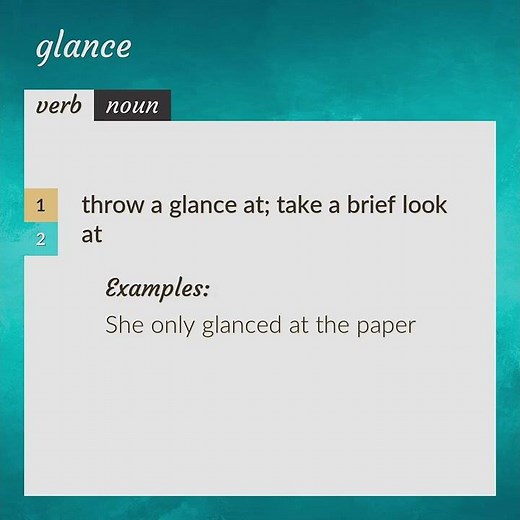 Glance | meaning of Glance