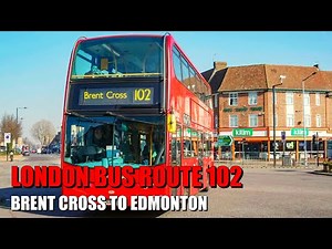 Early Morning London Bus Ride - Route 102 Full Journey From Brent Cross To Edmonton