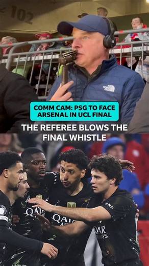 "That was some performance!" 👏Watch the moment PSG reached the Champions League final where they will face Arsenal 👀🎙️ @ConorMcNamaraIE | @chris_sutton73 #BBCFootball #UCL #FCBPSG