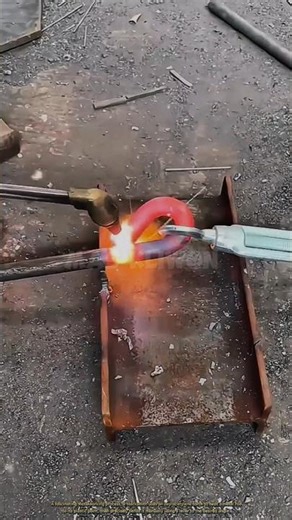Hard metals are easily shaped through hot bending techniques using an oxy-fuel flame.