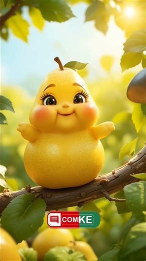 Baby Pear Loves Eating Pear! 🍐💛 | Cutest Fruit Animation #shorts #ai